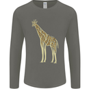 Giraffe Ecology Mens Long Sleeve T-Shirt Charcoal
