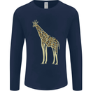 Giraffe Ecology Mens Long Sleeve T-Shirt Navy Blue