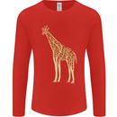 Giraffe Ecology Mens Long Sleeve T-Shirt Red