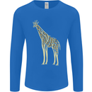 Giraffe Ecology Mens Long Sleeve T-Shirt Royal Blue