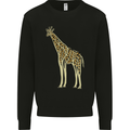 Giraffe Ecology Mens Sweatshirt Jumper Black