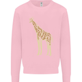 Giraffe Ecology Mens Sweatshirt Jumper Light Pink