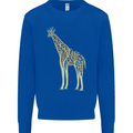Giraffe Ecology Mens Sweatshirt Jumper Royal Blue