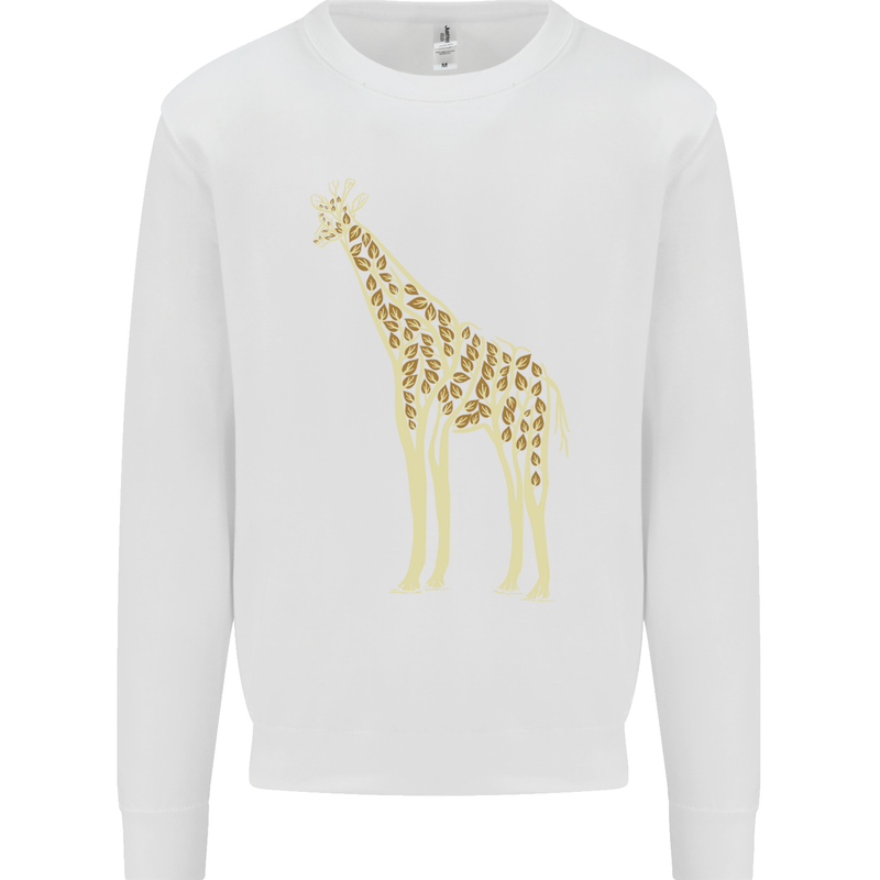 Giraffe Ecology Mens Sweatshirt Jumper White