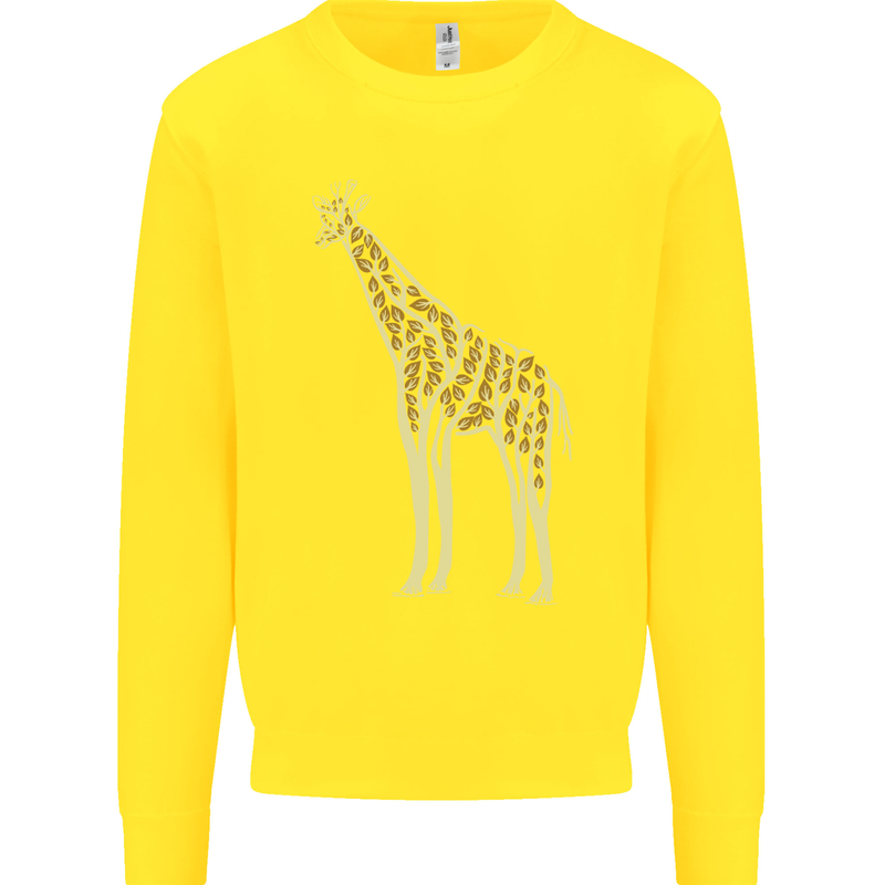 Giraffe Ecology Mens Sweatshirt Jumper Yellow