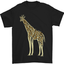 Giraffe Ecology Mens T-Shirt Cotton Gildan Black