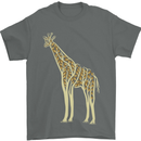 Giraffe Ecology Mens T-Shirt Cotton Gildan Charcoal