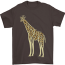 Giraffe Ecology Mens T-Shirt Cotton Gildan Dark Chocolate