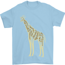 Giraffe Ecology Mens T-Shirt Cotton Gildan Light Blue