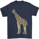 Giraffe Ecology Mens T-Shirt Cotton Gildan Navy Blue