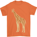 Giraffe Ecology Mens T-Shirt Cotton Gildan Orange