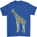 Giraffe Ecology Mens T-Shirt Cotton Gildan Royal Blue