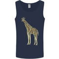 Giraffe Ecology Mens Vest Tank Top Navy Blue