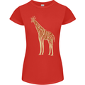 Giraffe Ecology Womens Petite Cut T-Shirt Red