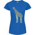 Giraffe Ecology Womens Petite Cut T-Shirt Royal Blue