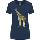 Giraffe Ecology Womens Wider Cut T-Shirt Navy Blue