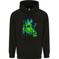 Giraffe Watercolour Childrens Kids Hoodie Black