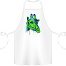 Giraffe Watercolour Cotton Apron 100% Organic White