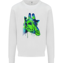 Giraffe Watercolour Kids Sweatshirt Jumper White