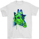 Giraffe Watercolour Mens T-Shirt Cotton Gildan White