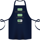 Girlfriend Fiance Wife Loading Engagement Cotton Apron 100% Organic Navy Blue