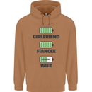 Girlfriend Fiance Wife Loading Engagement Mens 80% Cotton Hoodie Caramel Latte