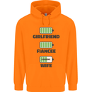 Girlfriend Fiance Wife Loading Engagement Mens 80% Cotton Hoodie Orange