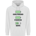 Girlfriend Fiance Wife Loading Engagement Mens 80% Cotton Hoodie White