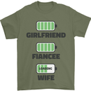 Girlfriend Fiance Wife Loading Engagement Mens T-Shirt Cotton Gildan Military Green