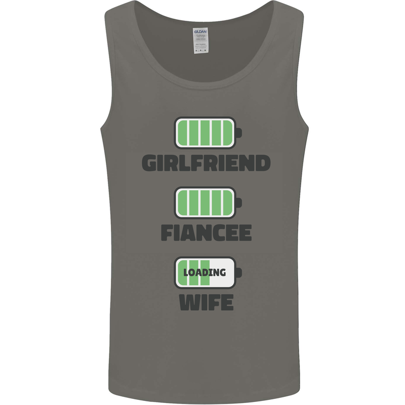 Girlfriend Fiance Wife Loading Engagement Mens Vest Tank Top Charcoal