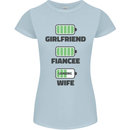 Girlfriend Fiance Wife Loading Engagement Womens Petite Cut T-Shirt Light Blue