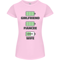 Girlfriend Fiance Wife Loading Engagement Womens Petite Cut T-Shirt Light Pink