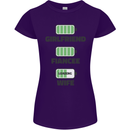 Girlfriend Fiance Wife Loading Engagement Womens Petite Cut T-Shirt Purple