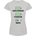 Girlfriend Fiance Wife Loading Engagement Womens Petite Cut T-Shirt Sports Grey