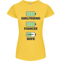 Girlfriend Fiance Wife Loading Engagement Womens Petite Cut T-Shirt Yellow