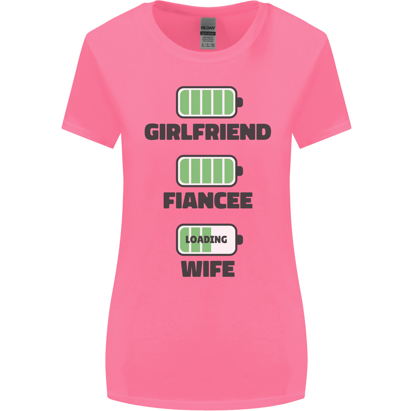 Girlfriend Fiance Wife Loading Engagement Womens Wider Cut T-Shirt Azalea