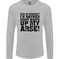 Give up Archery? Funny Archer Offensive Mens Long Sleeve T-Shirt Sports Grey