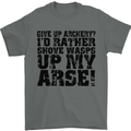 Give up Archery? Funny Archer Offensive Mens T-Shirt Cotton Gildan Charcoal