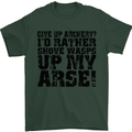 Give up Archery? Funny Archer Offensive Mens T-Shirt Cotton Gildan Forest Green