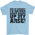 Give up Archery? Funny Archer Offensive Mens T-Shirt Cotton Gildan Light Blue