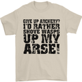 Give up Archery? Funny Archer Offensive Mens T-Shirt Cotton Gildan Sand
