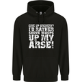 Give up Archery? Funny Offensive Archer Mens 80% Cotton Hoodie Black
