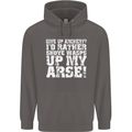 Give up Archery? Funny Offensive Archer Mens 80% Cotton Hoodie Charcoal