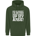 Give up Archery? Funny Offensive Archer Mens 80% Cotton Hoodie Forest Green