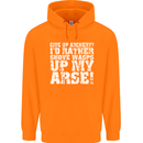 Give up Archery? Funny Offensive Archer Mens 80% Cotton Hoodie Orange