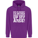Give up Archery? Funny Offensive Archer Mens 80% Cotton Hoodie Purple