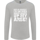 Give up Archery? Funny Offensive Archer Mens Long Sleeve T-Shirt Sports Grey