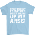 Give up Archery? Funny Offensive Archer Mens T-Shirt Cotton Gildan Light Blue