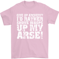 Give up Archery? Funny Offensive Archer Mens T-Shirt Cotton Gildan Light Pink