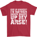 Give up Archery? Funny Offensive Archer Mens T-Shirt Cotton Gildan Red